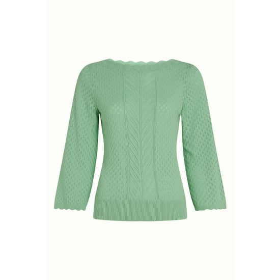 King Louie Audrey top rocky ajour minty meadow - Image 6