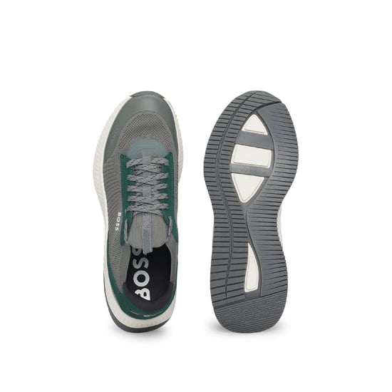 Men's Boss Ttnm Evo Trainers With Signature Detailing in .Open Green - Image 4