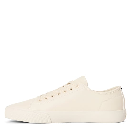 Men's Boss Low Profile Sporty Trainers With Rubber Soles in Light Beige - Image 2
