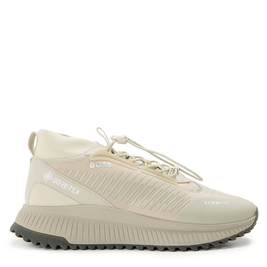 Men's Boss Evo Runn TxtgorE-Tex 10266590 Low Top Trainers in Light Beige - Image 1