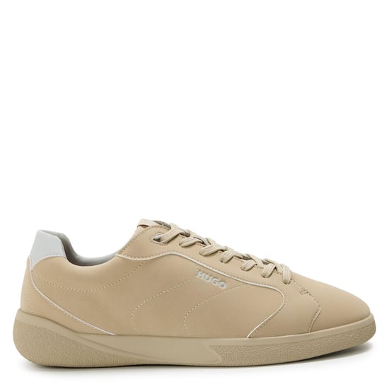 Men's Hugo Tenn Fknu 10263197 01 Low Top Trainers in Medium Beige - Image 1