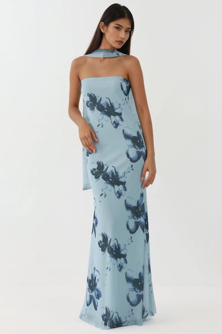 Strapless Bloeiende Bodycon Maxi Jurk - Image 4
