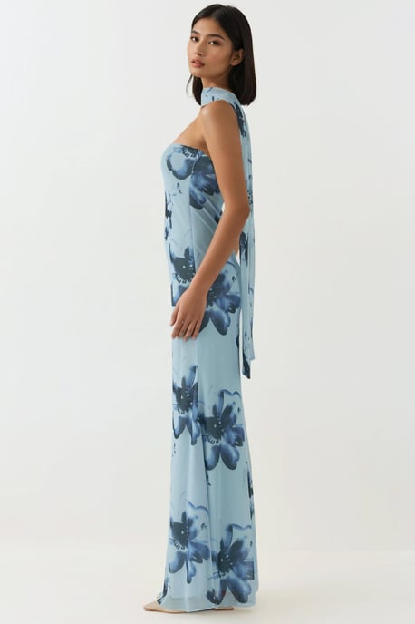 Strapless Bloeiende Bodycon Maxi Jurk - Image 5