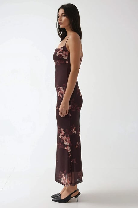 Geprinte Bodycon Maxi Jurk - Image 5
