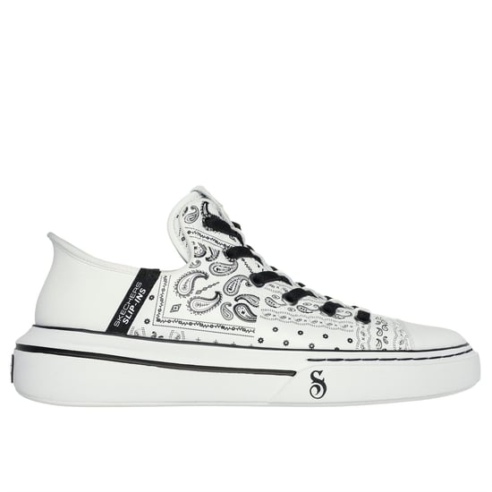 Men's Skechers Low Top Trainers in White/Black - Image 1