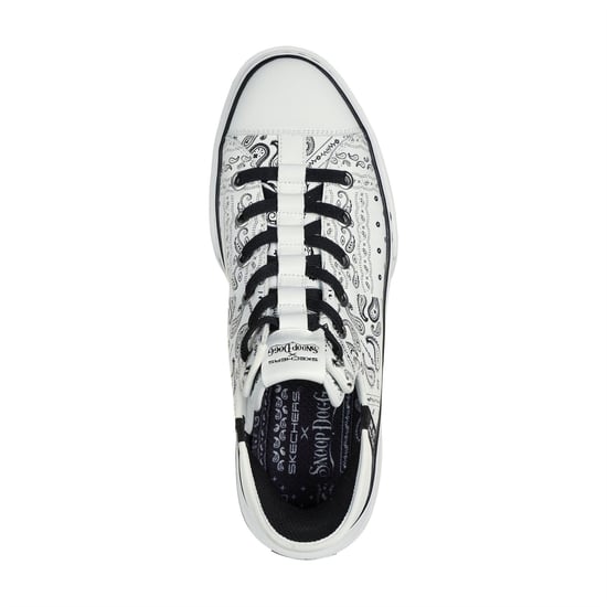 Men's Skechers Low Top Trainers in White/Black - Image 5