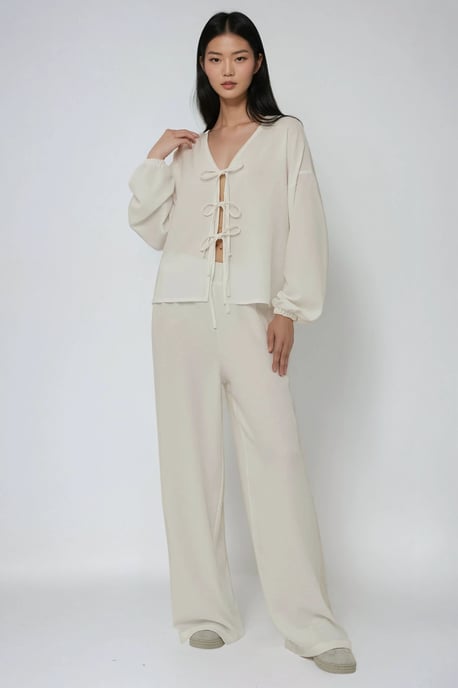 Relaxed Fit Tie up Detail Blouse - Image 4