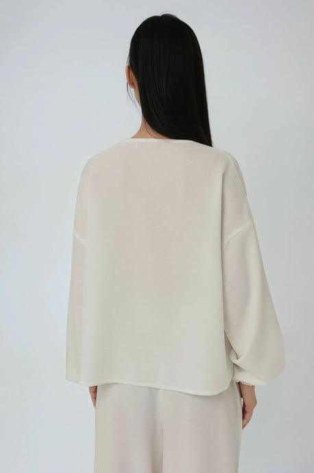 Relaxed Fit Tie up Detail Blouse - Image 6