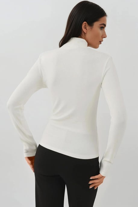 Ultra Zachte Aanraak Slim Fit Coltrui Gebreid Top - Image 4
