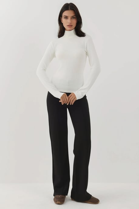 Ultra Zachte Aanraak Slim Fit Coltrui Gebreid Top - Image 6