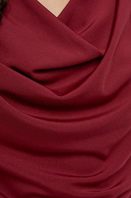 Skjortkrage Blus med Axelvaddering - Image 4