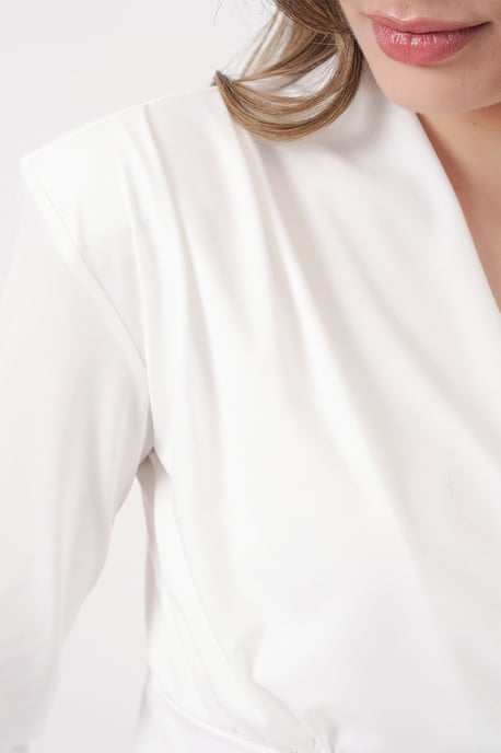 V-ringad Draperad Blus - Image 6