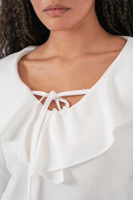 Rimpelige V-hals Korte Blouse - Image 5