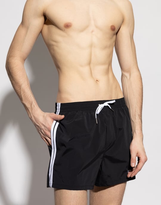 Badshorts med logotyp och boxershorts i midimodell - Image 2