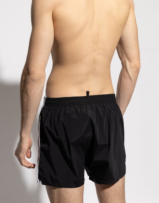 Badshorts med logotyp och boxershorts i midimodell - Image 3