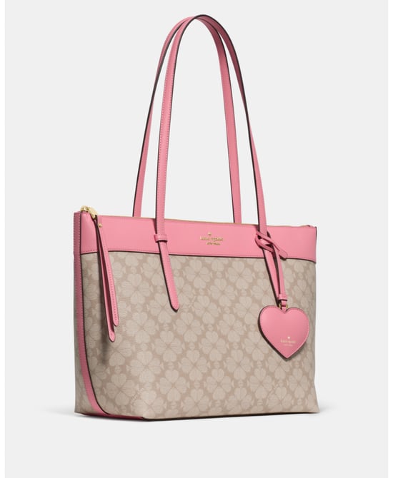 All Day Spade Flower Tote Bag With Charm - Image 3
