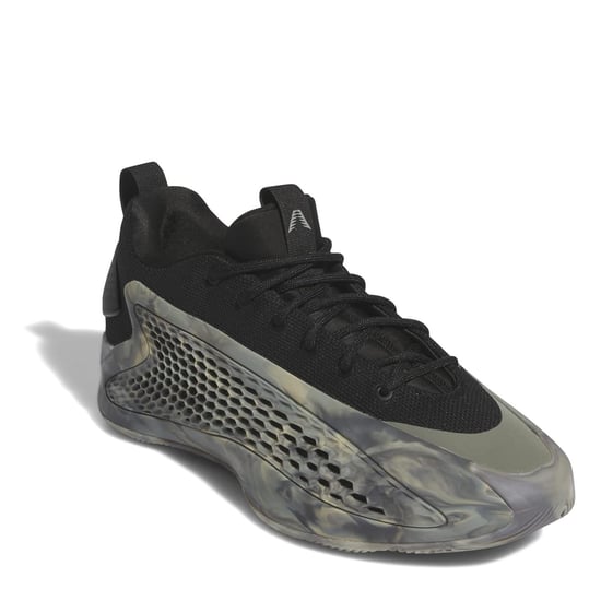 Men's adidas Anthony Edwards 1 Basketball Shoes in Silver/Black - Image 3