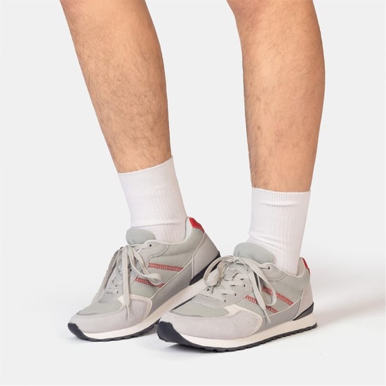 Men's Donnay Bob Trainers in Light Grey - Image 3