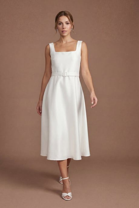 Petite Printed Organza Bardot Midi Dress - Image 1