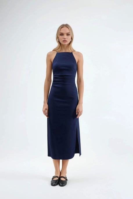 Halter Neck Midiklänning med Slits - Image 6