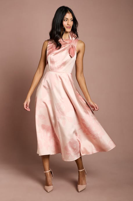 Petite Detail Pleat Midi Dress - Image 1