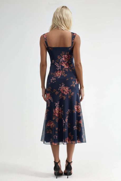 Bloemen Maxi Jurk met Hartkraag - Image 4