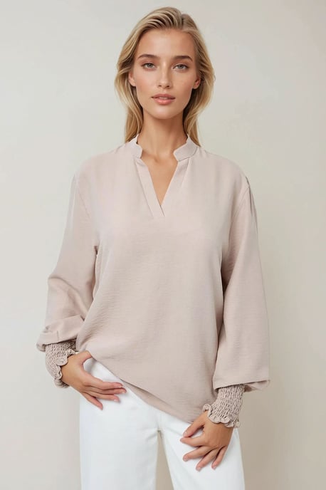 V-hals Lange Mouwen Blouse - Image 1
