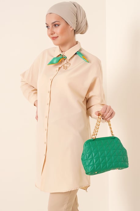 Lange Poplin Shirt met Knoopsluiting - Image 2