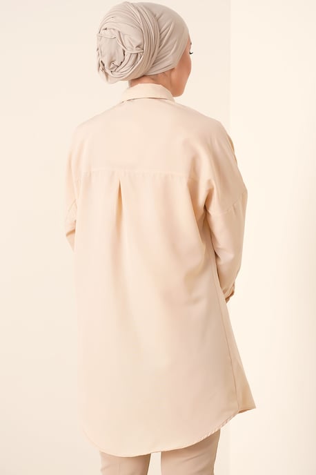 Lange Poplin Shirt met Knoopsluiting - Image 4