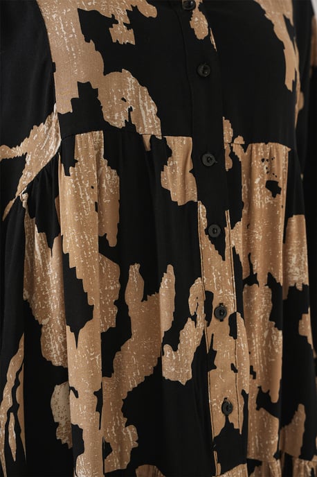 Geprinte V-hals Maxi Jurk - Image 5