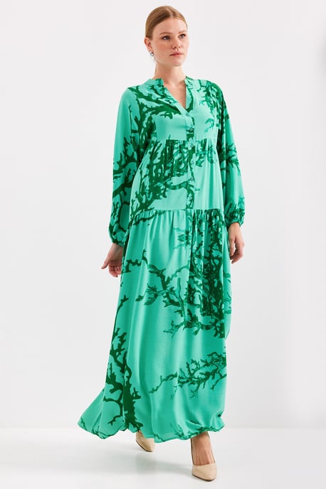 Printed V-Neck Maxi Dress - Image 2