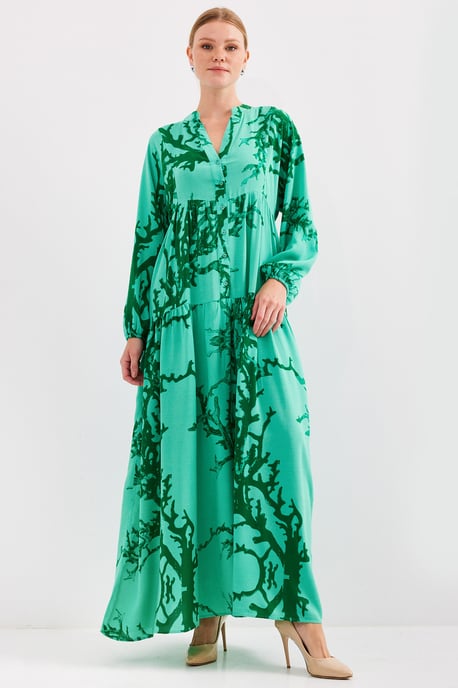 Printed V-Neck Maxi Dress - Image 4