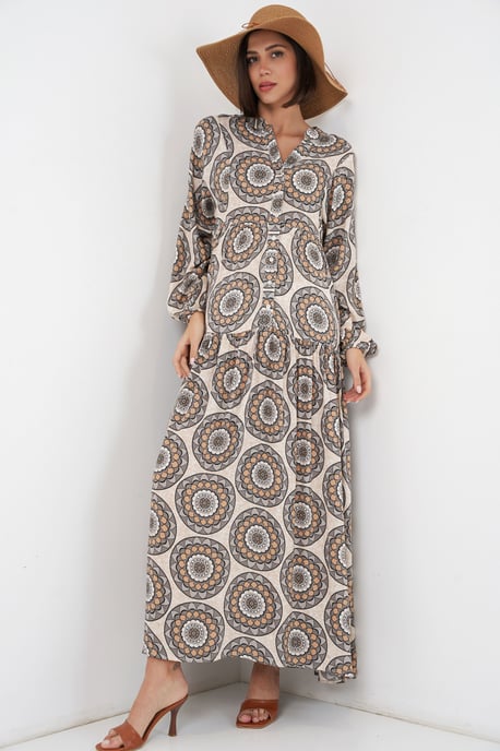 Gepubliceerd V-hals Maxi Jurk - Image 3