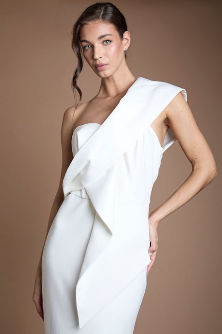 Twist Bow Back Fishtail Wedding Dress - Image 4