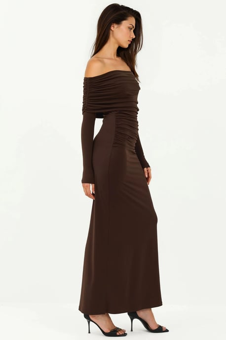 Off-Shoulder Bodycon Maxi Jurk - Image 5