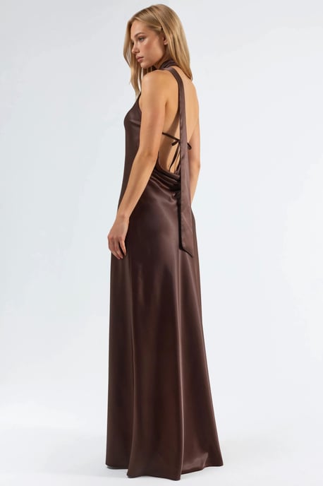 Halterneck Maxi-jurk met Sjaaldetail - Image 2