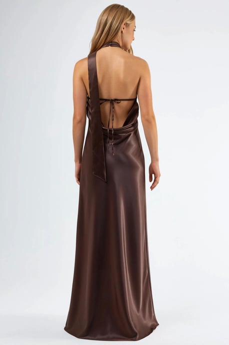 Halterneck Maxi-jurk met Sjaaldetail - Image 4