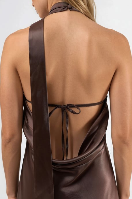 Halterneck Maxi-jurk met Sjaaldetail - Image 5