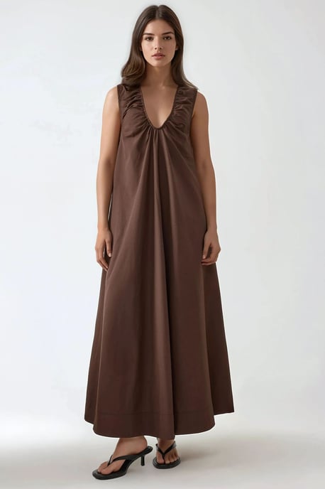 Maxi-jurk met U-hals - Image 1