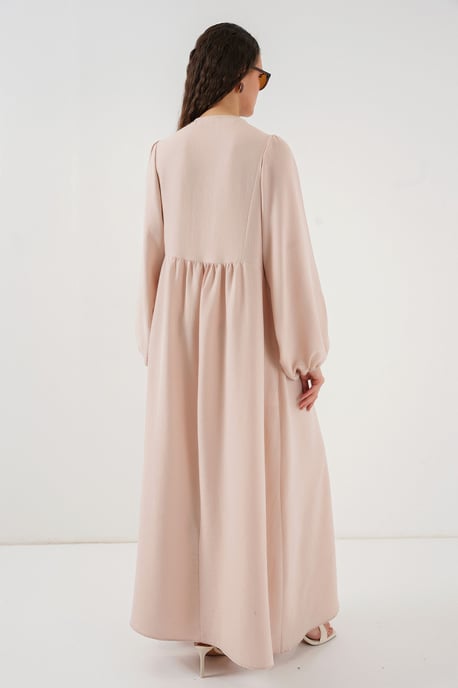 Mönstrad Maxi Klänning med Slips - Image 6
