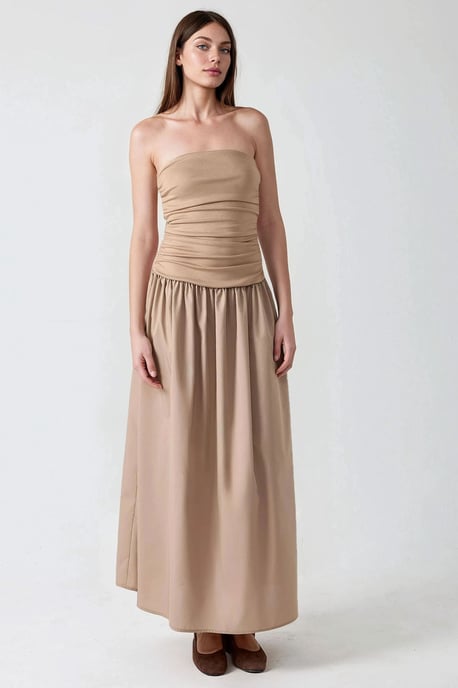 Strapless Maxi Klänning med A-linjeformad Passform - Image 5