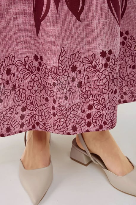 Geprinte Lange Mouwen Viscose Maxi Jurk - Image 4