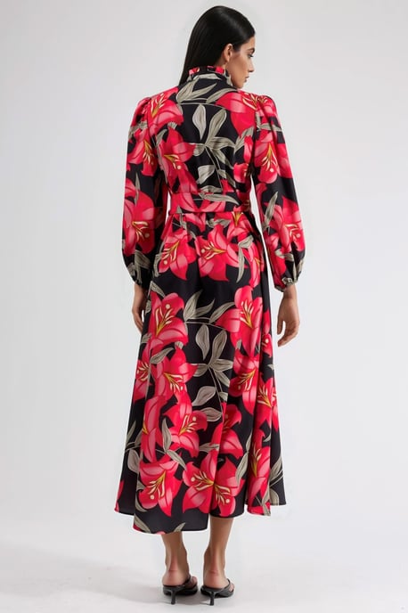 Blommig Maxikjol med Binddetalj - Image 3