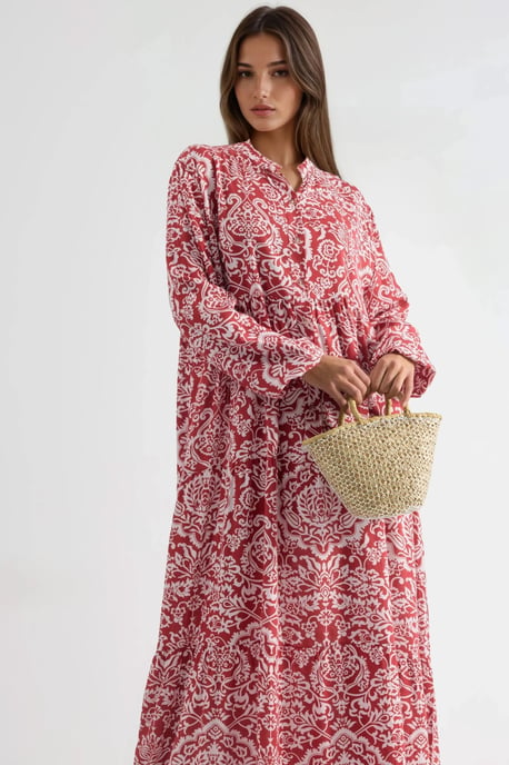 Comfortable Patterned Maxi Dress - Image 3