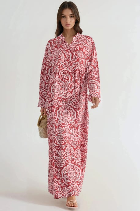 Comfortable Patterned Maxi Dress - Image 5