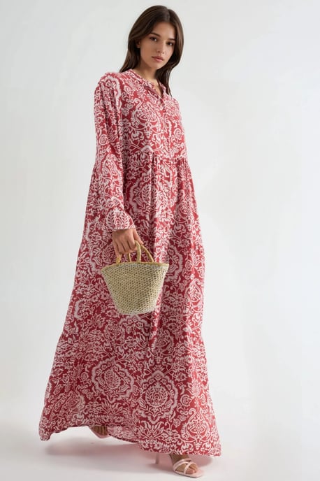 Comfortable Patterned Maxi Dress - Image 6
