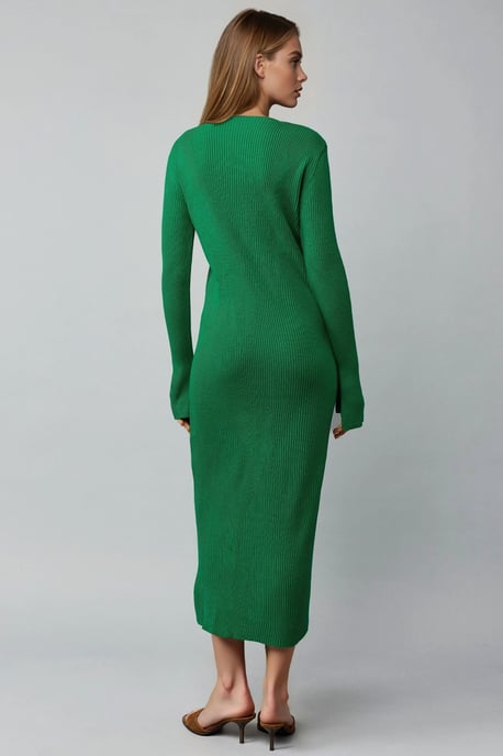 V-halstrui Maxi Jurk met Openingsluiting - Image 3