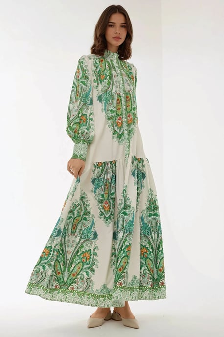 Geprinte Maxi Jurk met Lange Mouwen - Image 6