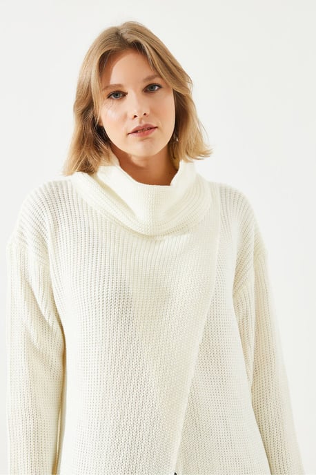 Gestreepte Col Maxi-jurk met Splits - Image 2