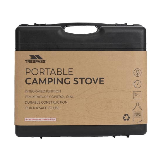 Trespass Forna Camping Gasfornuis (Zwart) - Image 2